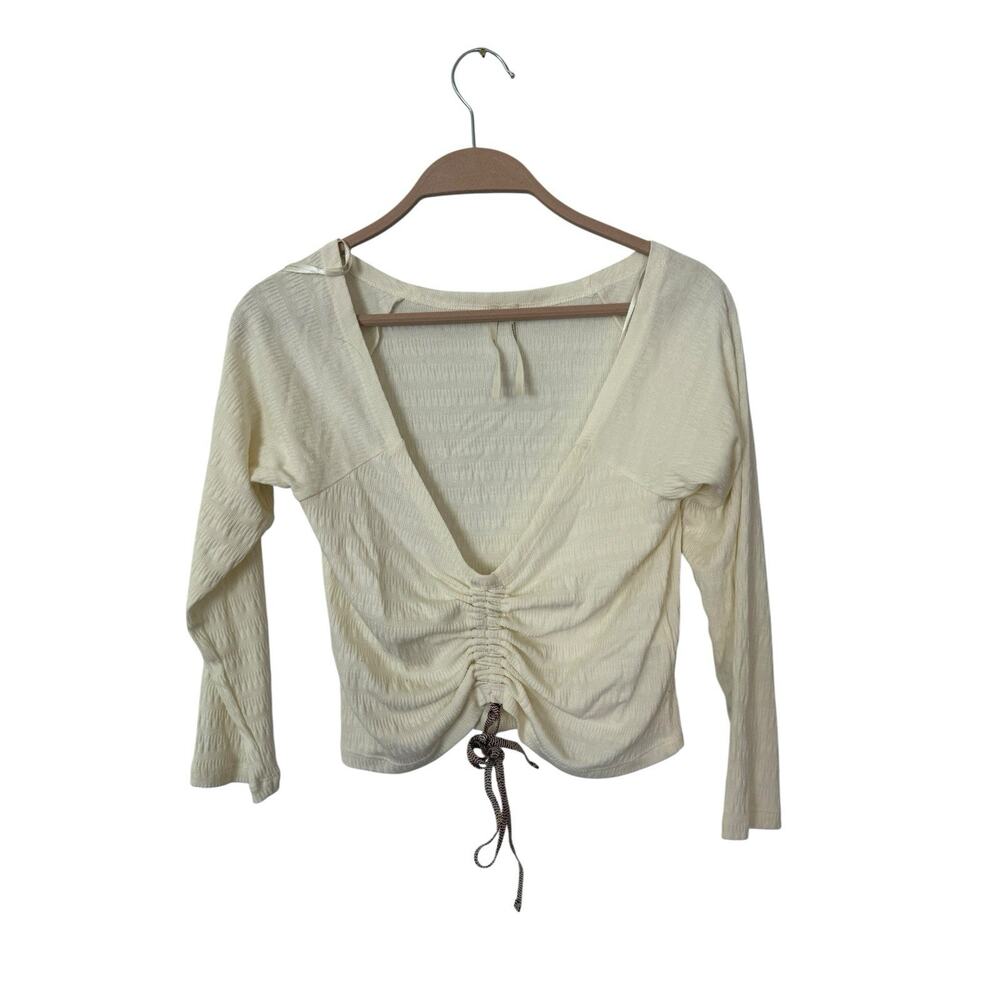 Anthropologie Sabrina‎ Cinched Size small womens cream/white top